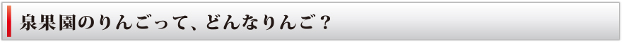泉果園のりんごってどんなりんご？